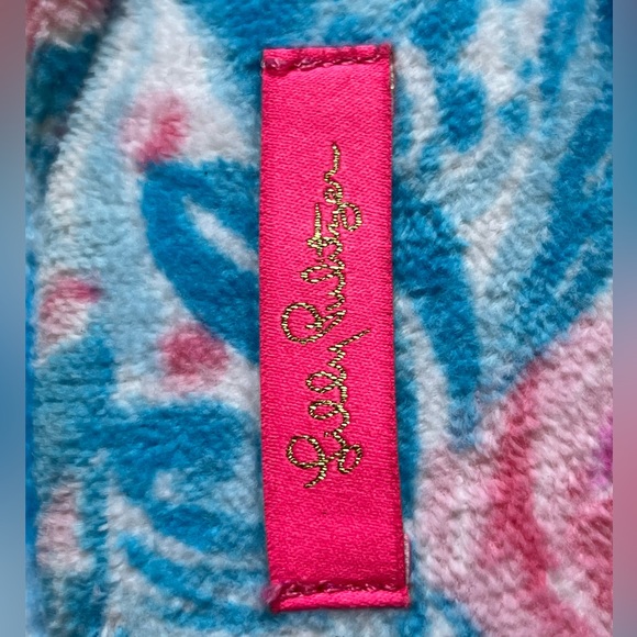 Lilly Pulitzer My Little Peony Women’s 7/8 Terry Slippers Bondi Blue Sandals - Picture 8 of 10